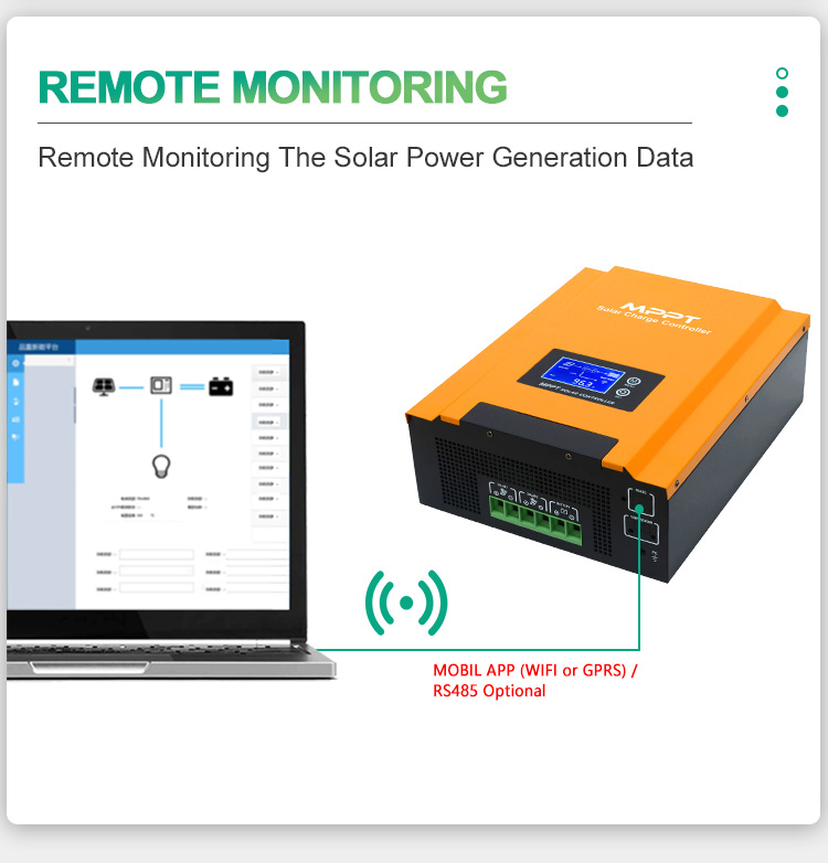 Smart MPPT Charge Controller with Remote Monitoring